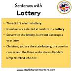 lottery in a sentence